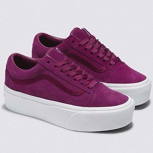 VANS OLD SKOOL STACKFORM SNEAKERS IN DARK PURPLE - SIZE 8 - NEW WITH BOX